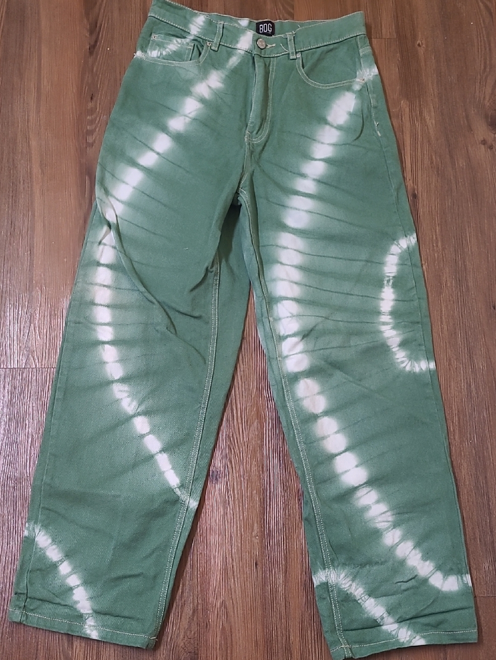 BDG Olive Green‎ Tie-Dye Wide Leg Jeans